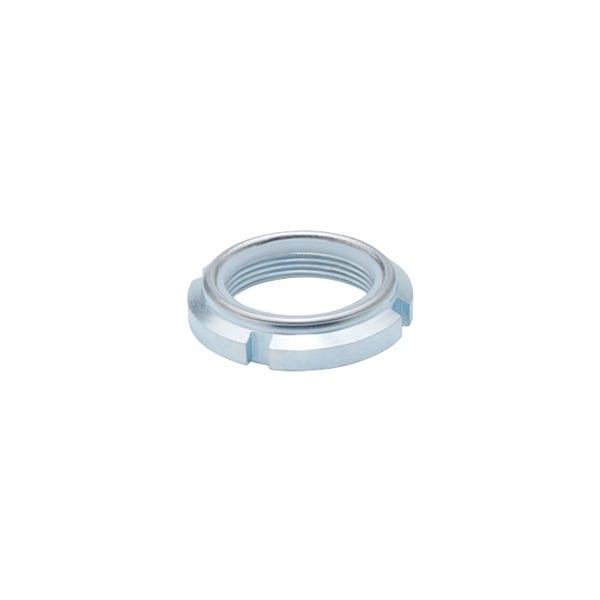 J.W. Winco Slotted Spanner Lock Nut, M15, Steel, Class 5, Passivated